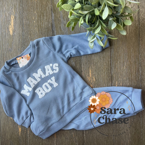 Mama’s Boy Waffle Knit Outfit